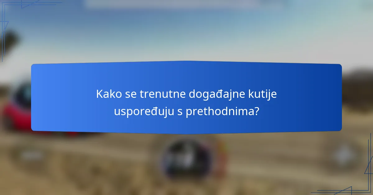 Kako se trenutne događajne kutije uspoređuju s prethodnima?