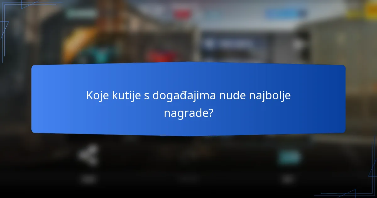 Koje kutije s događajima nude najbolje nagrade?